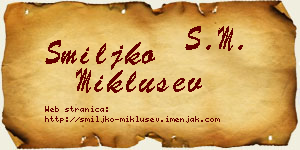 Smiljko Miklušev vizit kartica